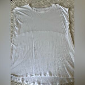 NWOT J Jill cap sleeve white tee in sz large